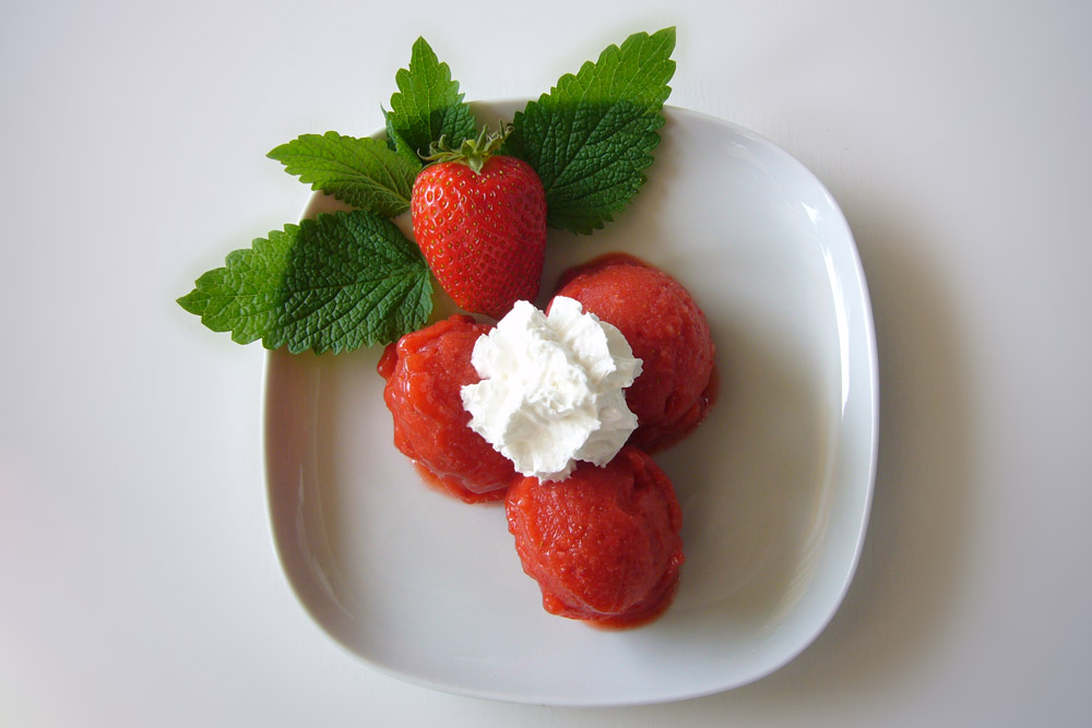 Erdbeersorbet